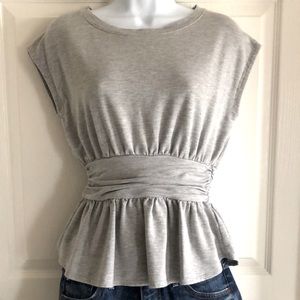 Anthropologie Postage Stamp Peplum Top